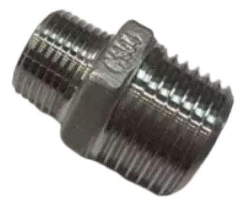 Conexão Niple Redutor Em Inox Npt 1/2-3/8 2 Pcs