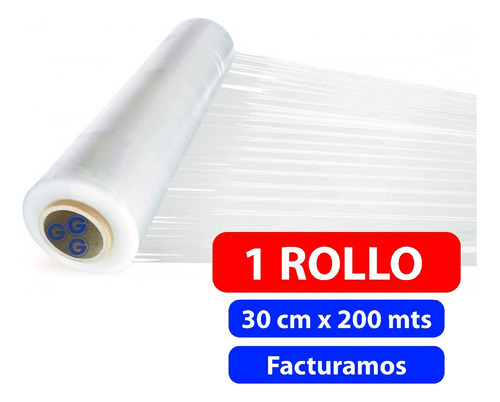 Film Plástico Cocina Rollo 30cms X 200mts Multiusos, Transparente, Tipo Alusa.