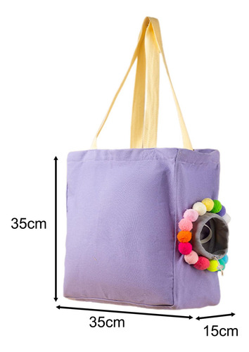 Bolsa Transportadora Para Gatos, Bolso Para Gatos M Violeta