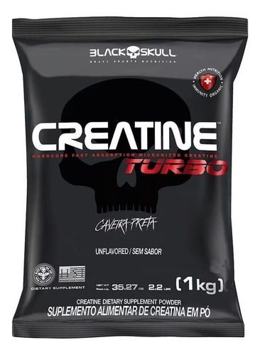 Creatina En Polvo Black Skull Turbo En Sachet De 1kg