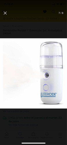 Imagen 8 de 8 de Estericide Sanitizador Recargable Solución 240ml Virucida