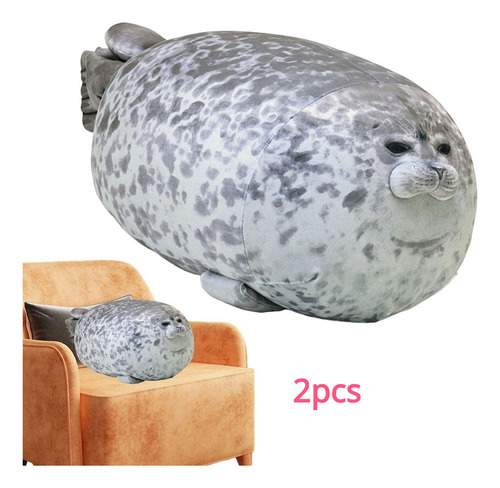 2pcs Juguete Peluche Foca Almohada Foca Algodón Cómodo