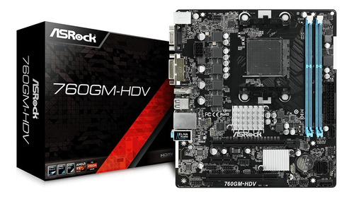 Placa Mâe Asrock 760gm-hdv Ddr3 Socket Am3+ Phenom Fx Amd