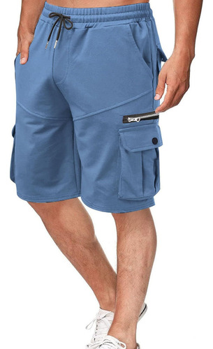 Bermudas Para Hombre, Pantalones Cortos Gris, Large