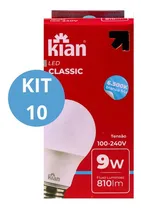 Comprar Kit 10 Lâmpadas Led 9w Luz Branca 6500k Bivolt Economica Cor da luz Branco-frio 110Vu002F220V