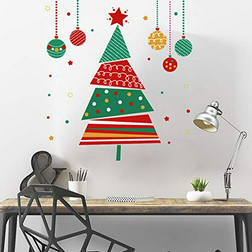 Calcomanías De Pared De Árbol De Navidad, Pegatinas De Pared