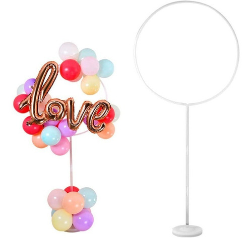 Soporte Para Globos Circular Flotante 1,70mts Con Base Pvc