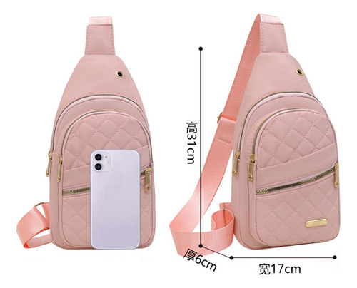 Bolso Bandolera Pequeño Con Cremallera A La Moda Para Mujer, De Viaje B