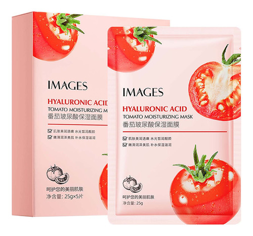 Máscara Facial Hidratante Amarga Hialurónica De Tomate