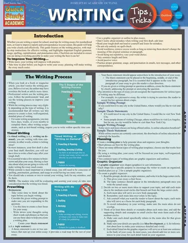 Livro: Writing Tips & Tricks: A Quickstudy Laminated Reference Guide ...