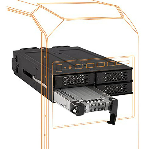 Bandeja Móvil Pcie 4.0 Para 4 Ssd Nvme U.2/u.3 En Bahía 5.25