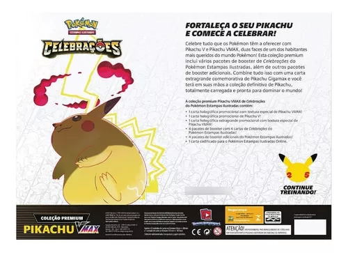 Pikachu Voador-VMAX - Ultrarara - Coleção Principal de Celebrações 25 anos  - Pokemon TCG - Original COPAG- Edição Limitada - Perfeito Estado (NM)