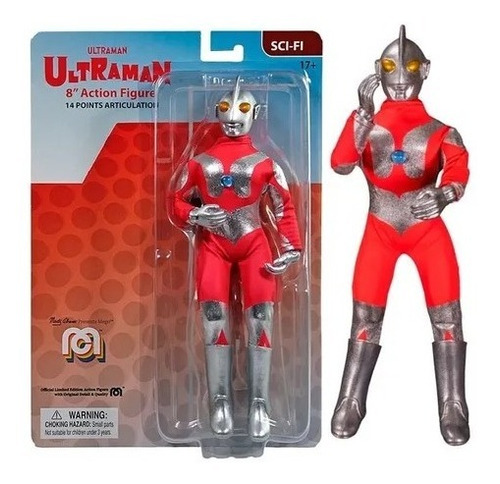 Figura Ultraman Mego Sci-fi Retro Clothed Muñeco 20cm