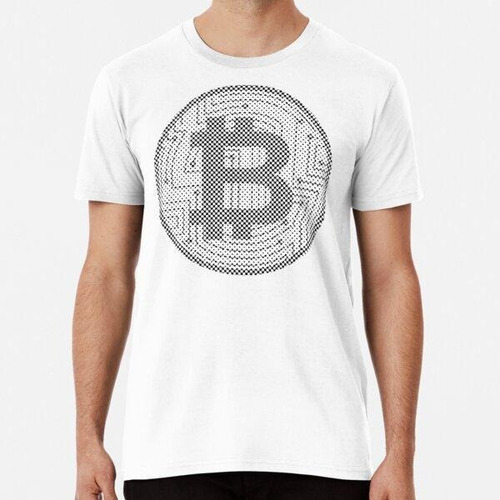 Remera Logotipo De Bitcoin En Escala De Grises Algodon Premi