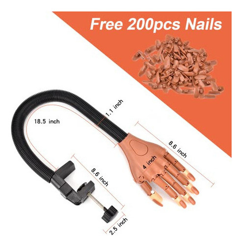 Mano De Práctica Para Uñas Acrílicas, Mano De Práctica D