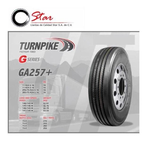 Llanta Turnpike R11 24.5 Ga 257+