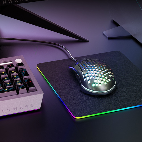 Ratón Rgb Para Juegos, Ratón Usb Con Cable Y Carcasa En Form