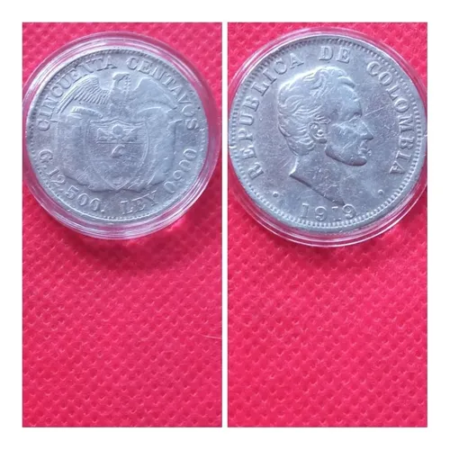 Moneda 50 Centavos 1.919. Plata, Variedad Cabello Fino. (Usado)