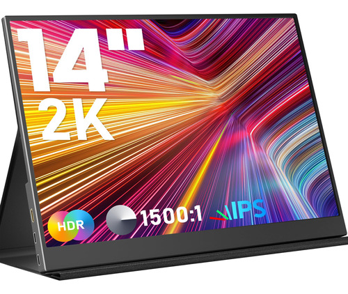 Monitor Portátil 14 2k Usb C Hdmi Ips Ultradelgada 2160 X 14