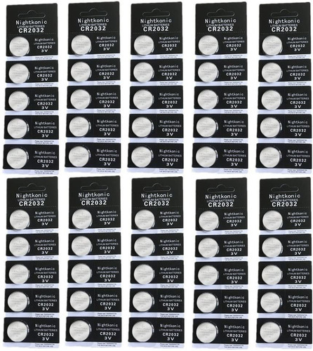 Paquete De 50 Piezas Cr2032 Bateria 3v Bateria Boton De