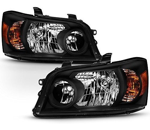 Faros Estilo Oe Negro Para Toyota Highlander 2004-2007