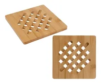 Comprar Posa Pava Apoya Fuente Madera Bambu Set X 2
