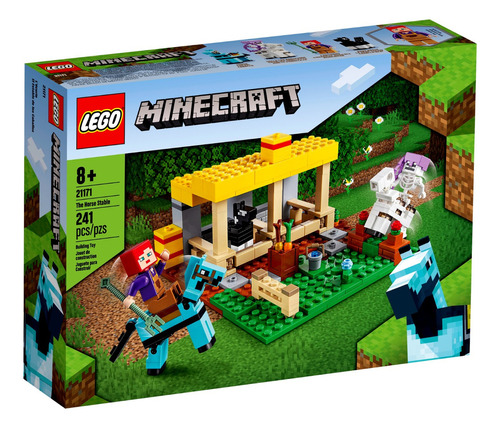 Brinquedo De Montar Lego Minecraft Estabulo De Cavalos 21171 Quantidade De Peças 241