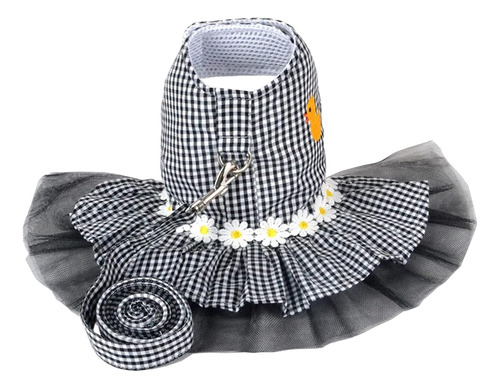 Vestido Para Perro Pequeño Con Juego De Correa Arnés Ajustab