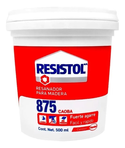 Resistol Resanador 875, Caoba, 500 Ml