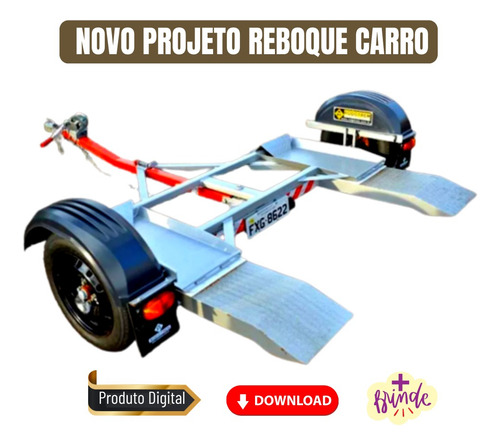 Projeto Reboque Carretinha Para Carro Asa Delta Novo Modelo