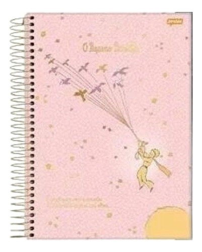 Caderno Pequeno Principe Rosa 1 Matéria Jandaia 96 Folhas