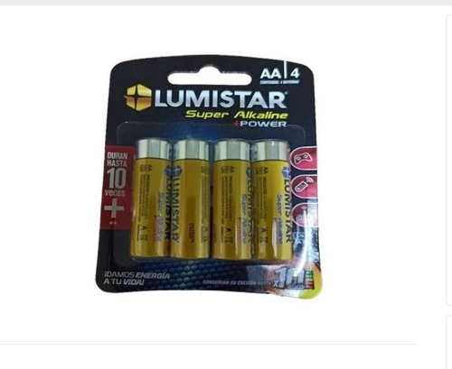 Baterías Súper Alkaline Aa Blíster 4 Unidades 1.5v Lumistar