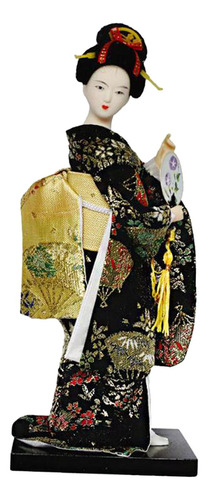 Muñeca Con Kimono De Geisha Japonesa, Figura Coleccionable