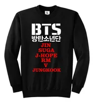 Comprar Buzo Clasico Bts Kpop - Logo Nombres - Friza Premium 