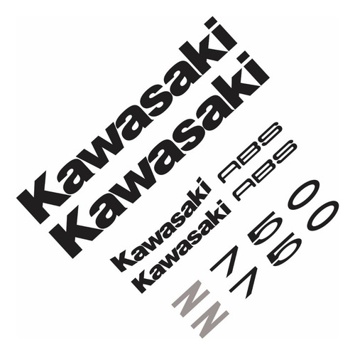 Adesivos Emblemas Compativel Kawasaki Z750 Prata Abs Z750cz