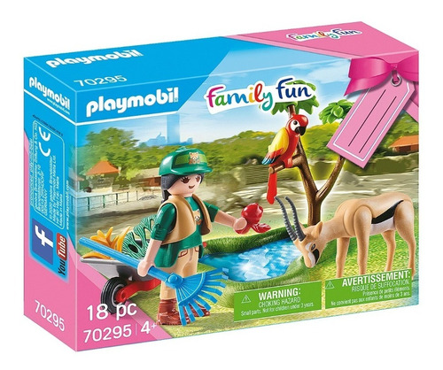 Playmobil Gift Set - Conjunto Zoo Con Loro Y Gacela - 70295