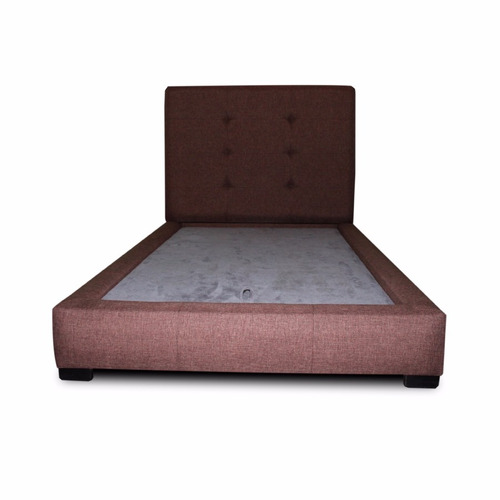 Cama Individual Denisse  Cabecera De Madera De Pino Moderna