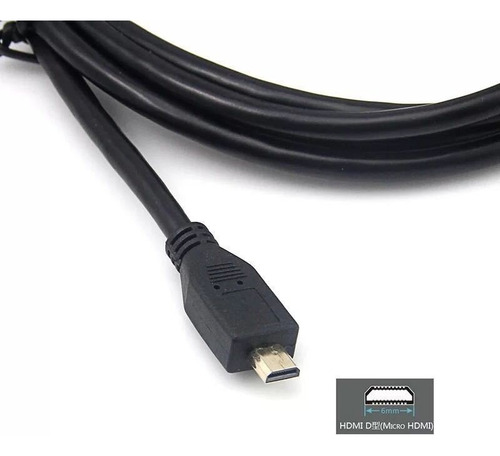 Cable De Video Micro Hdmi A Hdmi 1.5m Hdmi V1.4 Soporta 4k 2