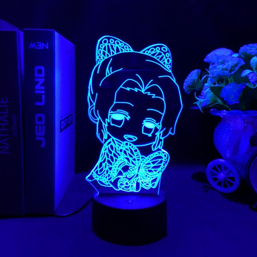 Bonita Figura De Chibi Shinobu Kocho Con Luz Led De Anime De