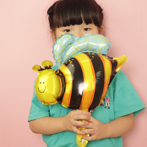 Juego De Globos Abeja Decoración Para Cumpleaños 13pcs Color Amarillo