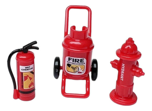 2 X 3 Pieces 1:12 Dollhouse Fire Accessories Fire