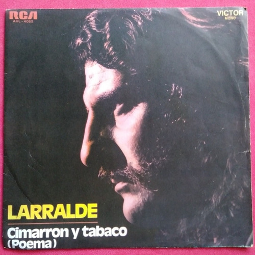 Larralde Cimarron Y Tabaco (poema) Lp Muy Bueno Sobre Abiero