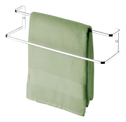 Suporte Porta Toalhas Toalheiro De Parede Duplo 45cm Future