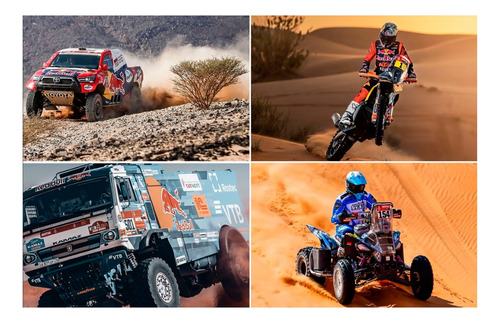 Fondo De Tela Rally Dakar Moto Camion Auto Cuatriciclo Deco