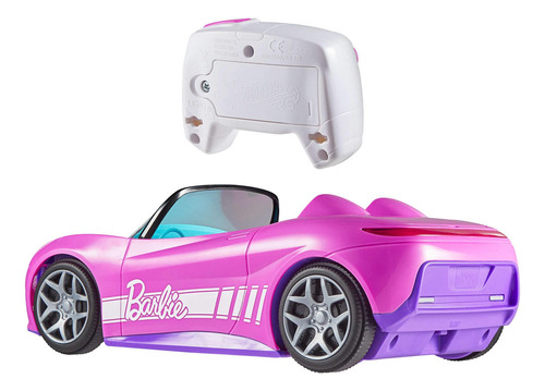 Hot Wheels Barbie Coche Rc Convertible Rosa Ews