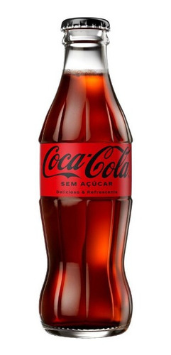 Kit Refrigerante Coca Cola Zero Garrafa Vidro 250ml C/12unid