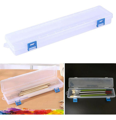 Caja De Almacenamiento De Lápices Transparente, 1 Unidad