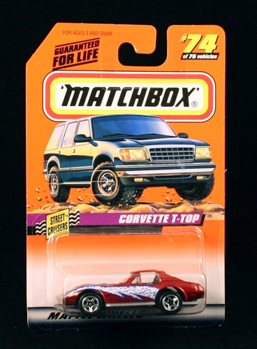 Matchbox Corvette T-top Red Street Cruisers Serie 10 1998 Ve