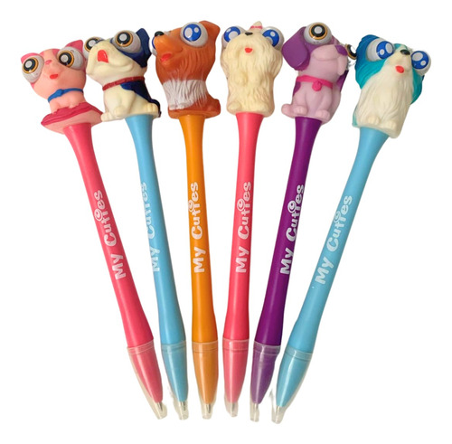 Lapiceras Animalitos Bolígrafo Souvenir Infantil X 6 U