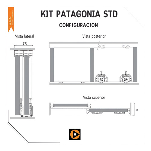 Kit Herraje Placard Ducasse Patagonia Classic 3 Mts 2 Ptas